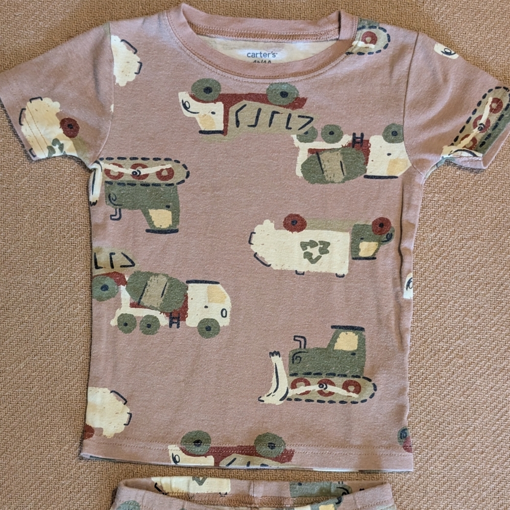 Carter's Toddler Boys Trucks Construction Patterned Pajama Set - Picture 3 of 11